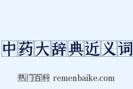 中药大辞典近义词是什么意思的图片